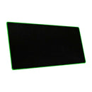 Black Anti-Slip Computer Gaming Mouse Pad Keyboard Mat with Green-dege