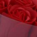 6 Pcs Red Scented Bath Soap Rose Petal in Heart Box
