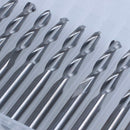 10Pcs/box 1/8" 2 Flutes Carbide Ball Nose End Mills CNC Bits 17mm Flute Len