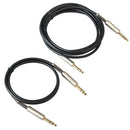 6.35Mm Male To Male Trs Stereo Audio Electric Guitars Cable With Metal Hous T1K4