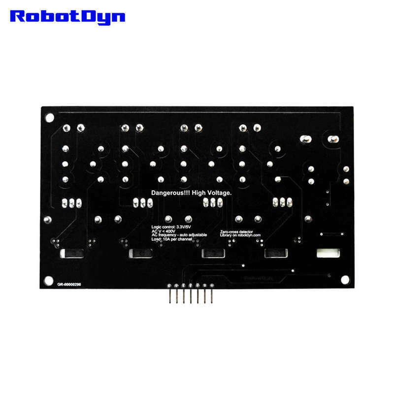 RobotDyn Ac Light Dimmer Module For Pwm Control, 4 Channel, 3.3v/5v Logic,  W4Q3