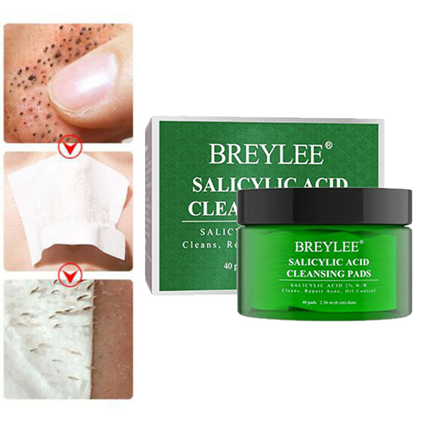 1 Bottle Salicylic Acid Anti-Acne Cotton Pads for Strawberry Nose Acne Marks