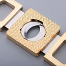 Alloy Cigar Cutter Double Cut Blade Guillotine in Soft Gift Case