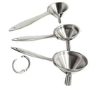 3x Kitchen Stainless Steel Liquid Essential Oil Jam Making Preserve Funnel