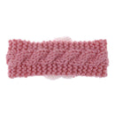 Knitted Flower Kids Hair Band Twist Woven Woolen Baby Headband(Pink) A