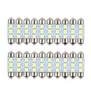 20x 36mm CANBUS C5W 6418 3 LED 5050 SMD Interior Dome Plate Light Lamp Bulb 12V