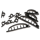 10Pcs Cable Cord Wire Line Organizer Plastic Clips Ties Fixer Holder Black