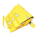 Cartoon Duck Design Automatic Umbrella Yellow Umbrella Female Girl Sunshine