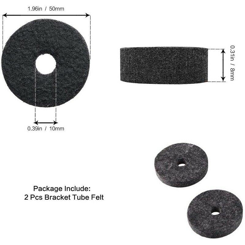23 Pieces Cymbal Replacement Accessories Cymbal Felts Hi-Hat Clutch Felt Hi
