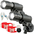 Double Bike Lights Set - The Ultimate Lighting And Pack Of Super Bright Fro