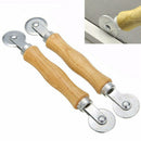 Screen Rolling Tool with Wood Handle and Steel Wheels