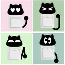 10Pcs/Set DIY Black Cat Wall Switch Stickers Wall Decals