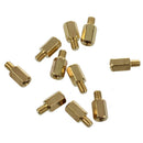 50 Pcs PC PCB Motherboard Brass Standoff Hexagonal Spacer M3 7+4mm