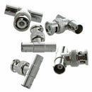 5 x CCTV T Shape BNC 1 Male Plug to 2 Female Jack RF Coax Connector W9O5