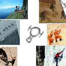 8 Shape Descender Outdoor Rock Climbing Carabiners Abseiling Downhill Ring  D1X5
