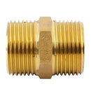 Brass 3/4 inch PT to 3/4 inch PT Male Thread Hex Nipple Piping Quick Couple
