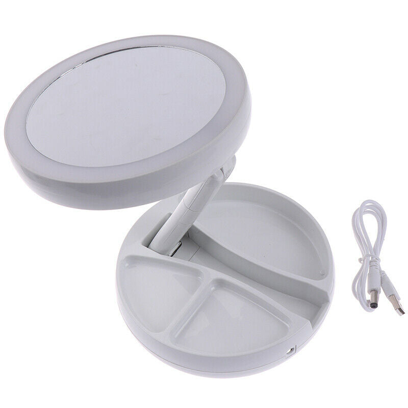 Cosmetic mirror LED illuminates 10times magnification makeup mir 3C