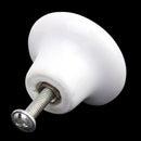 5 x Round Ceramic Cabinet/Drawer/Cupboard/Bin Pull Knobs Handles---White U5Y5