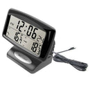 Car Led Thermometer Time Electronic Clock Watch Car Night Light Clock Tempe H4E2