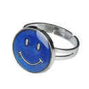 Ring of mood change of color size adjustable shape of face of smile L2E1