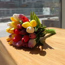 30Pcs Multicolored 14 Inch Silk Artificial Tulips Flowers for Party Home De