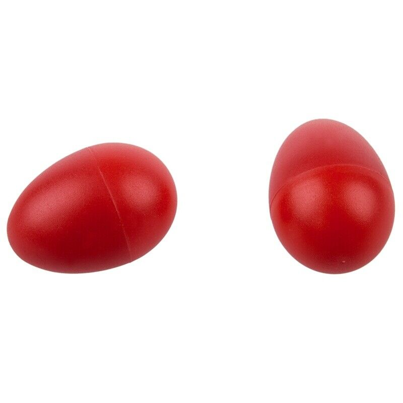 1 Pair Plastic Percussion Musical Egg Maracas Shakers red M8M6