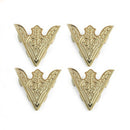 2 Pairs Blouse Shirt Metal Pointed Collar Clips Wing Shape Tips Brooch Pin