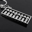 4 Pcs Creative Stainless Steel Chinese Abacus Keyring Keychain Mathematics  F7S4