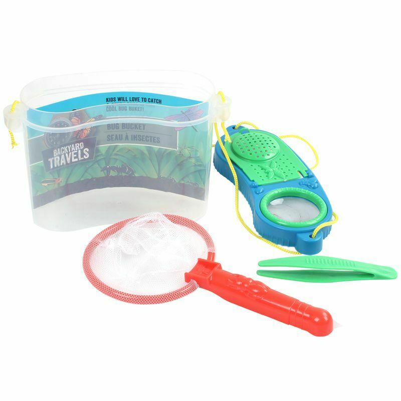 3pc Educational Kids Backyard Catching Kit Catch & Store Tweezers Y5M8