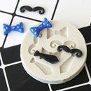 Silicone Beards Mustache Bow Tie Fondant Mould Cake Sugarcraft Chocolate Mold M&
