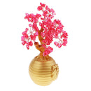 Red Feng Shui Crystal Money Tree Office Home Decor Bring Luck / Wealth