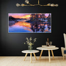 Diamond Painting Sunset Lake Scene Full Round Drill Wall Picture 60x30cm
