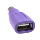 2X Ps2 Ps/2 Male To Usb A Femael Jack Keyboard Mouse Pc Adapter Plug Convert ME