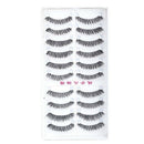 10 Pairs Handmade Natural Thick False Eyelashes Eyelash Extension Makeup