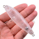 10pcs Unpainted Crankbait Clear Fishing Lure Body Trolling Top Water Blank qwe