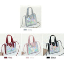 Pu Tote Bag Small Purses And Handbags Rainbow Mini Transparent Shoulder MessH5L6