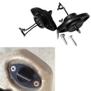 1 Pair Drain Plug With Screws For Kayak Canoes Boat Black
