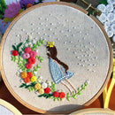 DIY Embroidery Starter Kit Printed Princess Hand Needlework Pattern Fabric