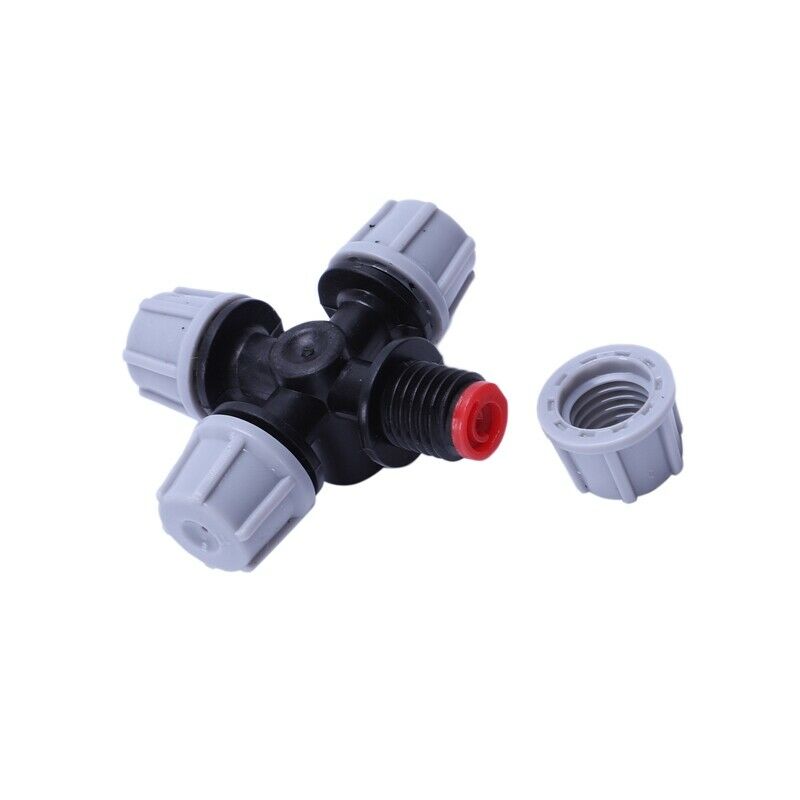 Greenhouse Humidifier Plant Misting Cross Atomizing Nozzle Sprinkler Tee (1