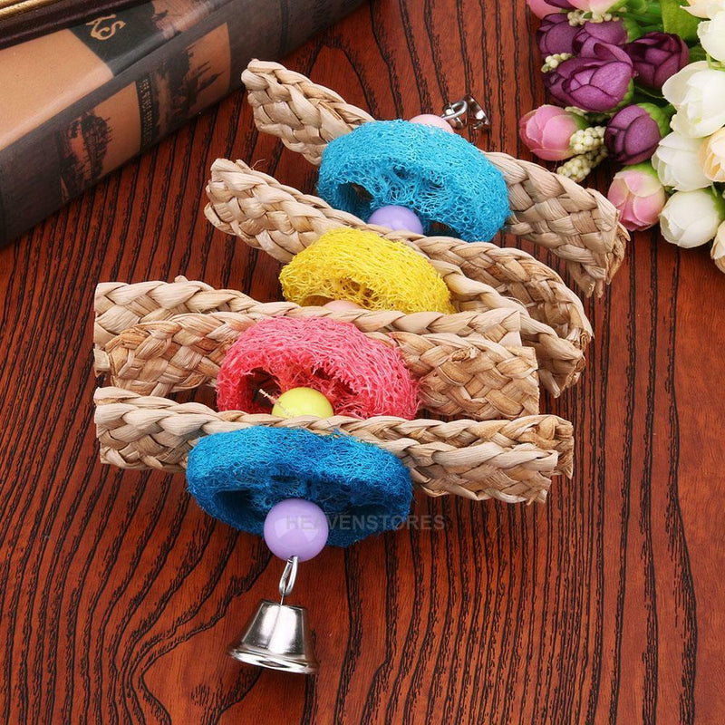 Parrot Toys Pet Bird Bites Climb Chew Toys Parakeet Budgie Hanging Swing hv2n