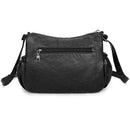 Fashion Women Solid Color Messenger Bag PU Leather Soft Shoulder Handbags