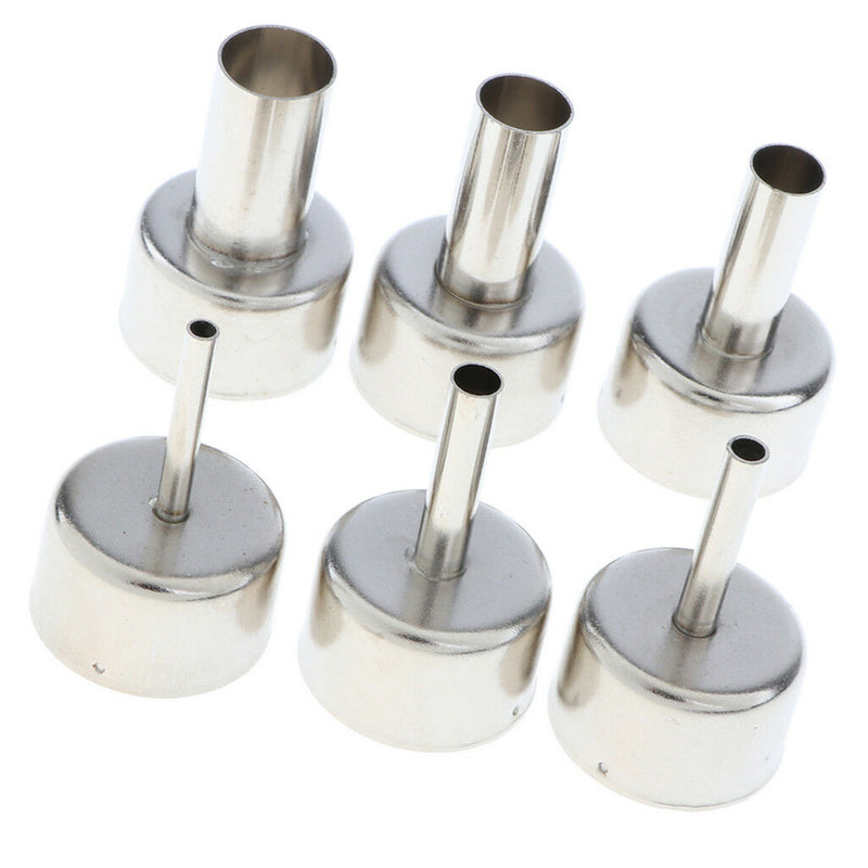 6 Pack 858 Heat Gun Nozzle Hot Air Desoldering Station Gun Mouth