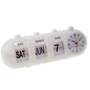 Creative Manual Flip Clock Simple Desk Down Page Clocks Table Clock-White