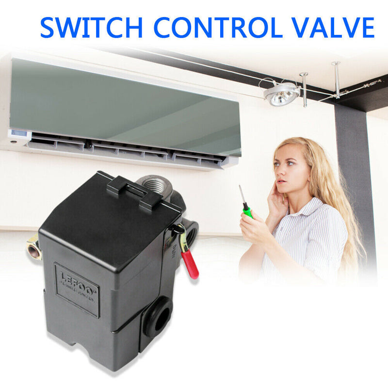 Heavy Duty Air Compressor Pressure Switch 90-120 PSI 4 Port with Unloader