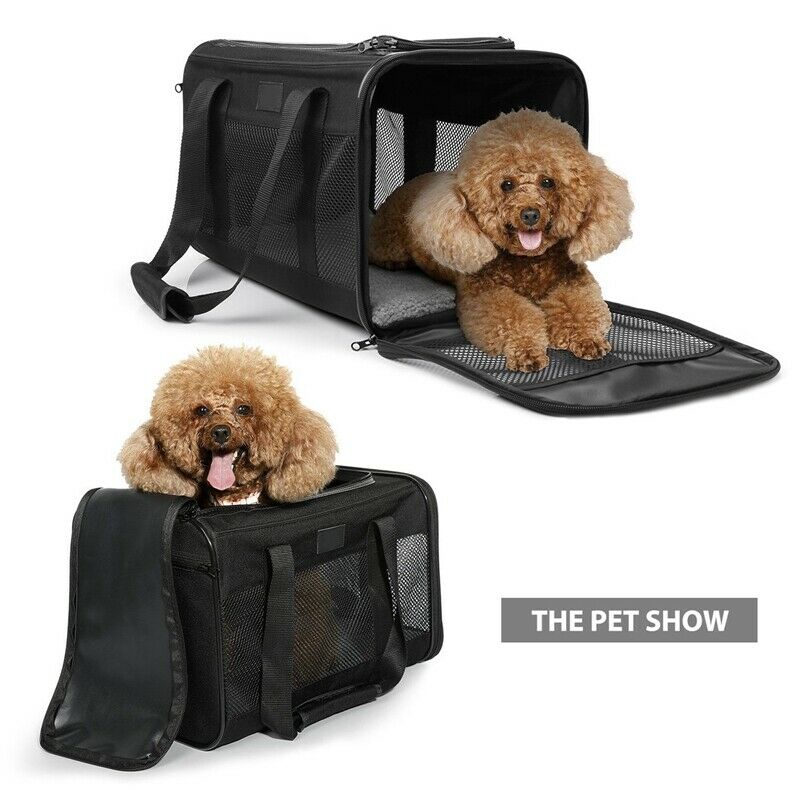 Collapsible Pet Carrier For Cat And Puppy,Top Loading, Sturdy Bottom, Adjus