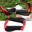Mountain Bicycle Bike Cycling Lock-On Handlebar Hand Bar End Grips Set-Red