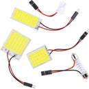 1X 48SMD COB White Panel LED T10 Car Interior Panel 12V Lamp Dome Light Bul X3V2