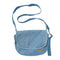 Women Canvas Denim Crossbody Bags Pure Color Flap Shoulder Bag (Light Blue)