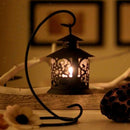 Moroccan Style Hanging Stand Candle Holder Tea Light Candlestick - Black
