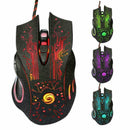 Wired Gaming Mouse 5500DPI 6-Button LED USB Optical Pro Laptop Gamer For PC V6R8